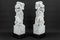 Chinese Guardian Lions in White Ceramic, Set of 2, Image 2