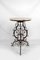 Wrought Iron Pedestal Table with Marble Top 1