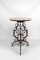 Wrought Iron Pedestal Table with Marble Top, Image 1