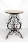 Wrought Iron Pedestal Table with Marble Top, Image 2