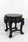 Asian Side Table in Wood Carved with Demons and Marble Top, 1880 1