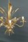 Lámpara de araña grande dorada de Maison Jansen, años 50, Imagen 7