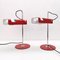 Spider Table Lamps in Red Color by Joe Colombo for Oluce, 1970s, Set of 2 2