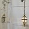 Art Deco Style Brass and Glass Hall Lanterns, 1970s, Set of 2 6