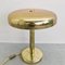 Lampada a fungo vintage Art Deco in ottone, Immagine 1