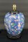 Lampe Antique en Céramique Bleue avec Papillons, 1865 5