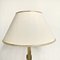 Vintage Messing Lampe mit Stoff Lampenschirm, 1970er 2