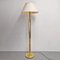 Vintage Messing Lampe mit Stoff Lampenschirm, 1970er 1