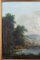 Artista italiano, Gran Tour romántico con escena de lago, siglo XIX, pintura al óleo, enmarcado, Imagen 3