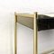 Vintage Console Table in Brass and Amber Glass, 1980s 2