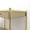 Vintage Console Table in Brass and Amber Glass, 1980s 6