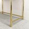 Vintage Console Table in Brass and Amber Glass, 1980s 7