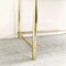 Vintage Console Table in Brass and Amber Glass, 1980s 8