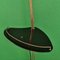 Brass Floor Lamp with Black Acrylic Glass Table and Murano Glass Shades, 1950s 8