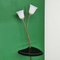 Brass Floor Lamp with Black Acrylic Glass Table and Murano Glass Shades, 1950s 5