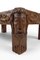 Vintage French Coffee Table in Oak Carved with Faun Heads and Marble Top, 1940 19