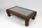 Vintage French Coffee Table in Oak Carved with Faun Heads and Marble Top, 1940 6