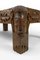 Vintage French Coffee Table in Oak Carved with Faun Heads and Marble Top, 1940 16
