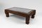 Vintage French Coffee Table in Oak Carved with Faun Heads and Marble Top, 1940 23