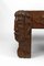 Vintage French Coffee Table in Oak Carved with Faun Heads and Marble Top, 1940 15