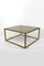 Modern Coffee Table in Gilded Metal and Smoked Glass, 1970 2