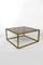 Modern Coffee Table in Gilded Metal and Smoked Glass, 1970 3