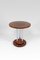 Modern Art Deco Pedestal Table in Walnut and Chrome, 1930 3