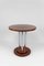 Modern Art Deco Pedestal Table in Walnut and Chrome, 1930 6