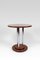 Modern Art Deco Pedestal Table in Walnut and Chrome, 1930 12