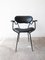 Structure Mid-Century en Fer Peint en Noir et Fauteuil en Skaï Noir par Gastone Rinaldi, 1950s 1