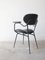 Mid-Century Black Painted Iron Frame and Black Skai Armchair by Gastone Rinaldi, 1950s 7