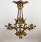 Art Nouveau Bronze Chandelier, 1890s 1