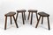 Vintage Brutalist Low Stools by Charlotte Perriand, 1960s, Set of 4 1