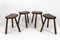 Vintage Brutalist Low Stools by Charlotte Perriand, 1960s, Set of 4, Image 1