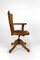 American Swivel Office Armchair in Oak with Leather Seat, 1900s 6