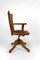 American Swivel Office Armchair in Oak with Leather Seat, 1900s, Image 6