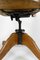 Butaca de oficina giratoria estadounidense de roble con asiento de cuero, década de 1900, Imagen 12