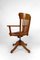 American Swivel Office Armchair in Oak with Leather Seat, 1900s, Image 4