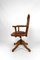 American Swivel Office Armchair in Oak with Leather Seat, 1900s 3