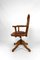 American Swivel Office Armchair in Oak with Leather Seat, 1900s, Image 3