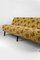 Vintage Boho Sofa mit Gelbem & Rotem Blumenstoff, Frankreich, 1960er 8