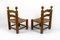 Niedrige Stühle aus Stroh, Charles Dudouyt zugeschrieben, Frankreich, 1940er, 2er Set 4