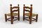 Set of Low Straw Chairs attributed to Charles Dudouyt, France, 1940s 5