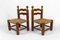 Low Straw Chairs attributed to Charles Dudouyt, France, 1940s, Set of 2 8