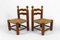Niedrige Stühle aus Stroh, Charles Dudouyt zugeschrieben, Frankreich, 1940er, 2er Set 8