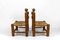 Set of Low Straw Chairs attributed to Charles Dudouyt, France, 1940s 6