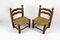Low Straw Chairs attributed to Charles Dudouyt, France, 1940s, Set of 2, Image 3