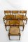 Brutalist Elm Chairs with Straw Seats from Maison Regain, 1960, Set of 6, Image 4