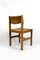 Brutalist Elm Chairs with Straw Seats from Maison Regain, 1960, Set of 6, Image 7