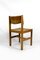 Brutalistische Stühle aus Ulmenholz mit Sitz aus Stroh von Maison Regain, 1960, 6er Set 7